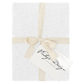 Vintage Design White Cotton &amp; Linen Napkins