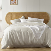 Vintage Design Natural French Linen Quilt Cover Set