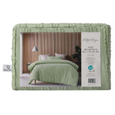 Vintage Design Sage Reflections Cotton Quilt Cover Set