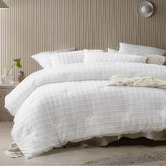 Vintage Design White Parquet Comforter Set