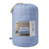 Vintage Design Snooze Blue Parquet Comforter Set