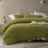 Vintage Design Cacti Green Parquet Comforter Set