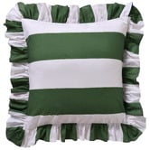 Vintage Design Candy Stripe Ruffle Cotton European Pillowcase