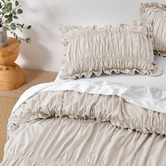 Vintage Design Natural Haven Cotton Quilt Cover Set
