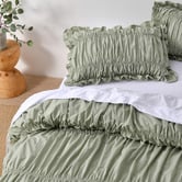 Vintage Design Sage Haven Cotton Quilt Cover Set