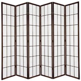 Storage Co 6 Panel Shoji Room Divider Screen