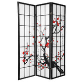 Storage Co 3 Panel Cherry Blossom Room Divider Screen
