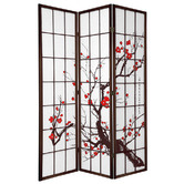 Storage Co 3 Panel Cherry Blossom Room Divider Screen
