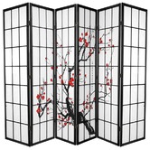Storage Co 6 Panel Cherry Blossom Room Divider Screen