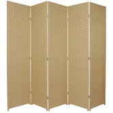 Storage Co 5 Panel Woven Room Divider Screen
