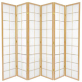 Storage Co 6 Panel Zen Room Divider Screen