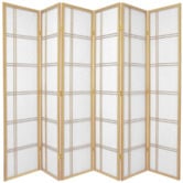 Storage Co 6 Panel Cross Room Divider Screen