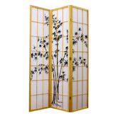Storage Co Zen Garden 3 Panel Rice Paper Room Divider