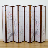 Storage Co Cherry Blossom 8 Panel Rice Paper Room Divider