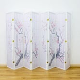 Storage Co Cherry Blossom 8 Panel Rice Paper Room Divider