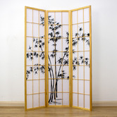 Storage Co Zen Garden 3 Panel Rice Paper Room Divider