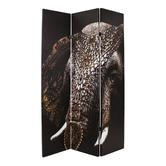 Storage Co 3 Panel Elephant Canvas Room Divider