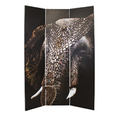 Storage Co 3 Panel Elephant Canvas Room Divider
