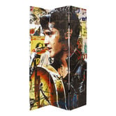 Storage Co 3 Panel Marilyn &amp; Elvis Canvas Room Divider
