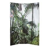 Storage Co 3 Panel Tropical Rainforest Canvas Room Divider
