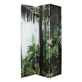 Storage Co 3 Panel Tropical Rainforest Canvas Room Divider