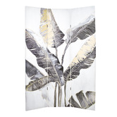 Storage Co 3 Panel Helvonia Leaves Canvas Room Divider