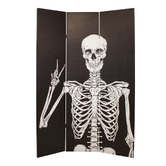Storage Co 3 Panel Peace Skeleton Canvas Room Divider