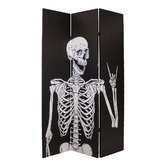 Storage Co 3 Panel Peace Skeleton Canvas Room Divider