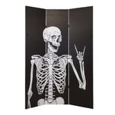 Storage Co 3 Panel Peace Skeleton Canvas Room Divider