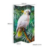 Storage Co 3 Panel Aussie Birds Canvas Room Divider