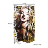 Storage Co 3 Panel Marilyn &amp; Elvis Canvas Room Divider