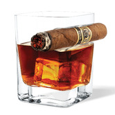 iWorldAustralia Corkcicle 270ml Whiskey Glass with Cigar Rest