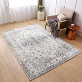 Kids Nation Furniture Grey Tiberius Power-Loomed Rug
