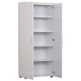 In Home Furniture Style White Montreal Double Door Tall Cupboard