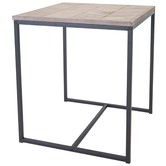 In Home Furniture Style Fir Wood Avoca Chevron Side Table