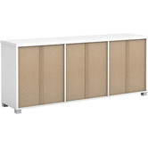 In Home Furniture Style White Gloss Kyana Triple Drawer Buffet