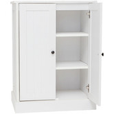 In Home Furniture Style White Hamptons Double Door Cupboard