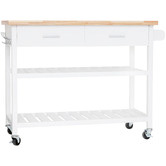 West Valley Interiors Kitchen Island Cart with Open Shelves