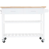 West Valley Interiors Kitchen Island Cart with Open Shelves