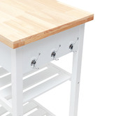 West Valley Interiors Kitchen Island Cart with Open Shelves