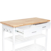 West Valley Interiors Kitchen Island Cart with Open Shelves