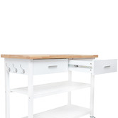 West Valley Interiors Kitchen Island Cart with Open Shelves