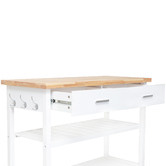 West Valley Interiors Kitchen Island Cart with Open Shelves