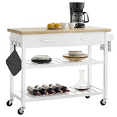West Valley Interiors Kitchen Island Cart with Open Shelves