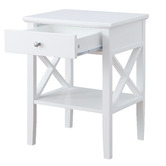West Valley Interiors White Long Island 1 Drawer Bedside Table
