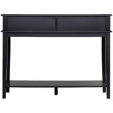 West Valley Interiors Black Chloe 2 Drawer 1 Shelf Console Table