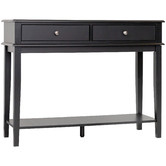 West Valley Interiors Black Chloe 2 Drawer 1 Shelf Console Table