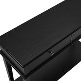 West Valley Interiors Black Chloe 2 Drawer 1 Shelf Console Table