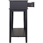 West Valley Interiors Black Chloe 2 Drawer 1 Shelf Console Table