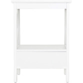 In Home Furniture Style White Long Island 1 Drawer Side Table